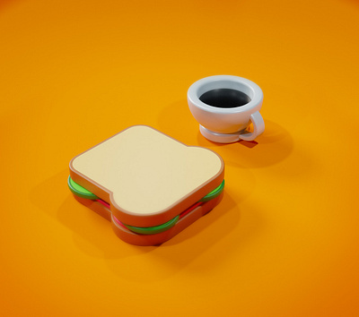 Some Toy Food 3d blender3d cartoon fun illustration stylized