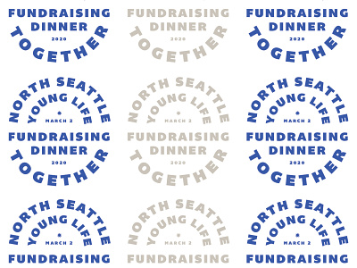 YL Together badge design fundraising dinner seattle young life