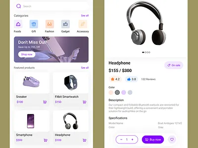 E-commerce Mobile App Design app branding design figma mobile ui ux