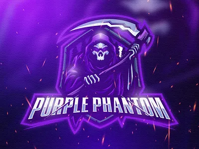 PURPLE PHANTOM ESPORTS LOGO adobe illustrator art branding character design esports esports logo game illustration logo mascot mascot logo twitch vector youtube