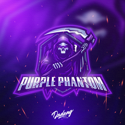 PURPLE PHANTOM ESPORTS LOGO adobe illustrator art branding character design esports esports logo game illustration logo mascot mascot logo twitch vector youtube