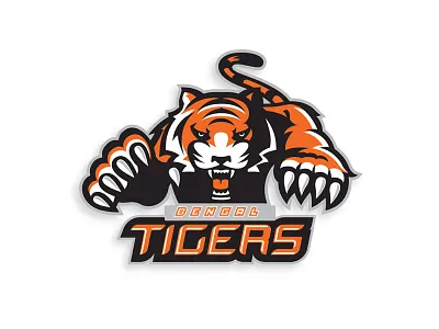 Tiger design flat illustration minimal vector