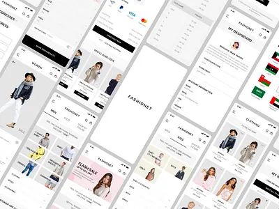 F A S H I O N E T | Minimal iOS eCommerce App android app app ecommerce app ecommerce design ios minimalist ui uiux ux