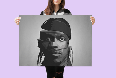 PUSHA-T ---[T-SHIRT/POSTER] affiche artwork clipse designer digital art head hiphop illustration photoshop poster pusha t rap us rapper sliced t shirt t shirt design wear