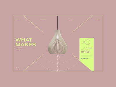 Designer Lamp - Product Page abstract branding concept design simple typography ui vector webdesign website