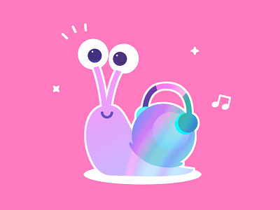 🐌 cartoon illustration music snail