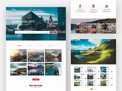 Travel Web Design travel trip ui uiux web design webdesign