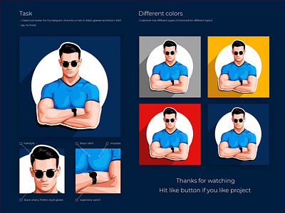 Illustration for telegram channel avatar adobe illustrator design illustraion