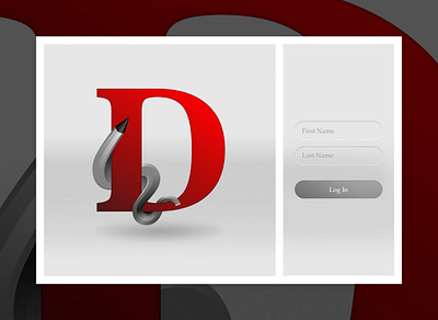 Log In form with illustration adobe illustrator adobe photoshop design illustration vector web
