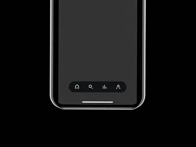 Floating Bottom Navigation clean concept dark ios iphone light minimal mobile navigation prototype tabbar ui ui design ux
