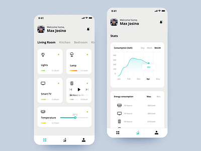 Smart Home app concept app design automation creative design interaction interaction design interface mobile mobile design mobile screens product smart home smarthome ui ui design uiux user experience user interface