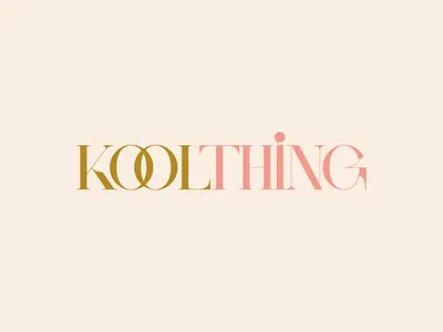Kool Thing Logotype brand brand identity branding fashion fashion brand logo minimal serif font type typography