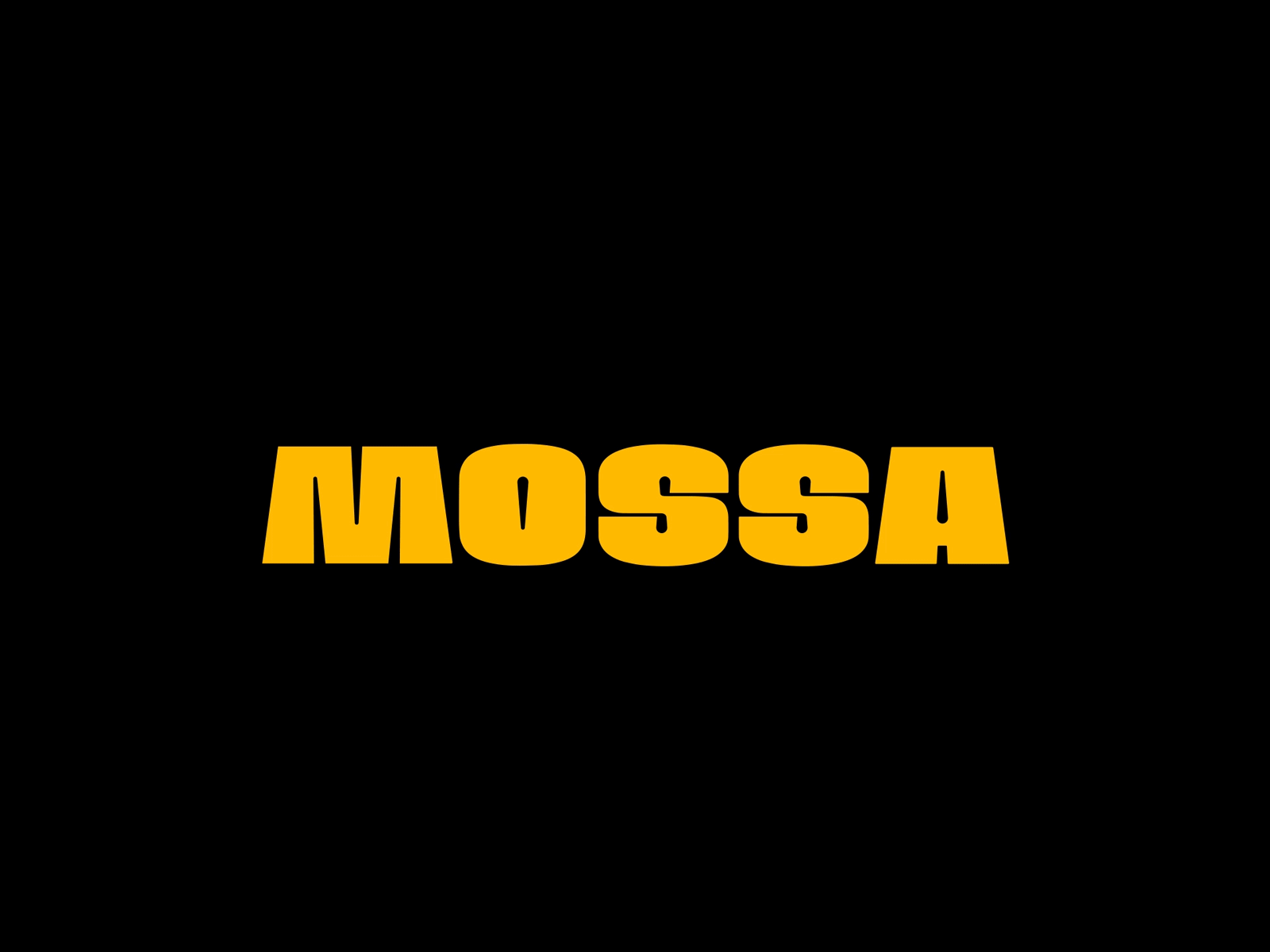 Faz MOSSA - Dynamic logo bold custom type deform dynamic logo logodesign m mossa type