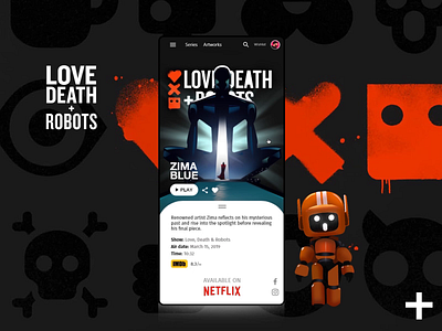 Love Death + Robots animation app design illustraion ui ux website