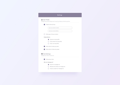 Settings Screen Design checkboxes enterprise enterprise application enterprise apps enterprise software enterprise ux forms forms design radio buttons setting settings settings design settings screens settings ui