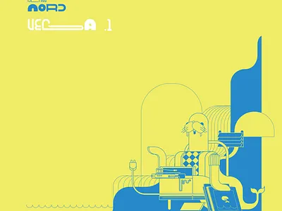 Single Cover for Island Nord - Vega 1 album art album cover artwork character design clean style design graphic design illustration island island nord music nordic single single cover typography vector