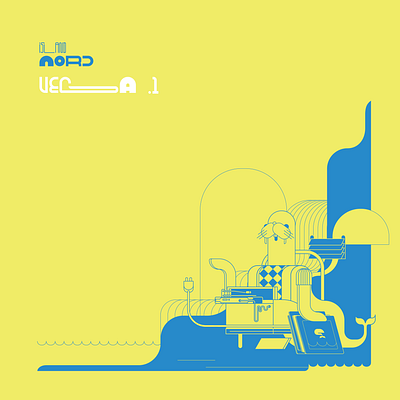 Single Cover for Island Nord - Vega 1 album art album cover artwork character design clean style design graphic design illustration island island nord music nordic single single cover typography vector