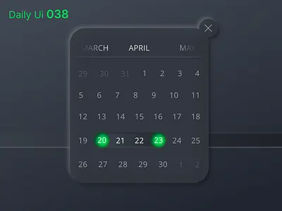 Daily Ui 038 - Calendar calendar daily ui dailyui dark dark ui date days design months neuomorphic neuomorphism planning ui ui design uidesign ux