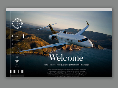 NexJet design graphic design navigation navigation menu web web design website