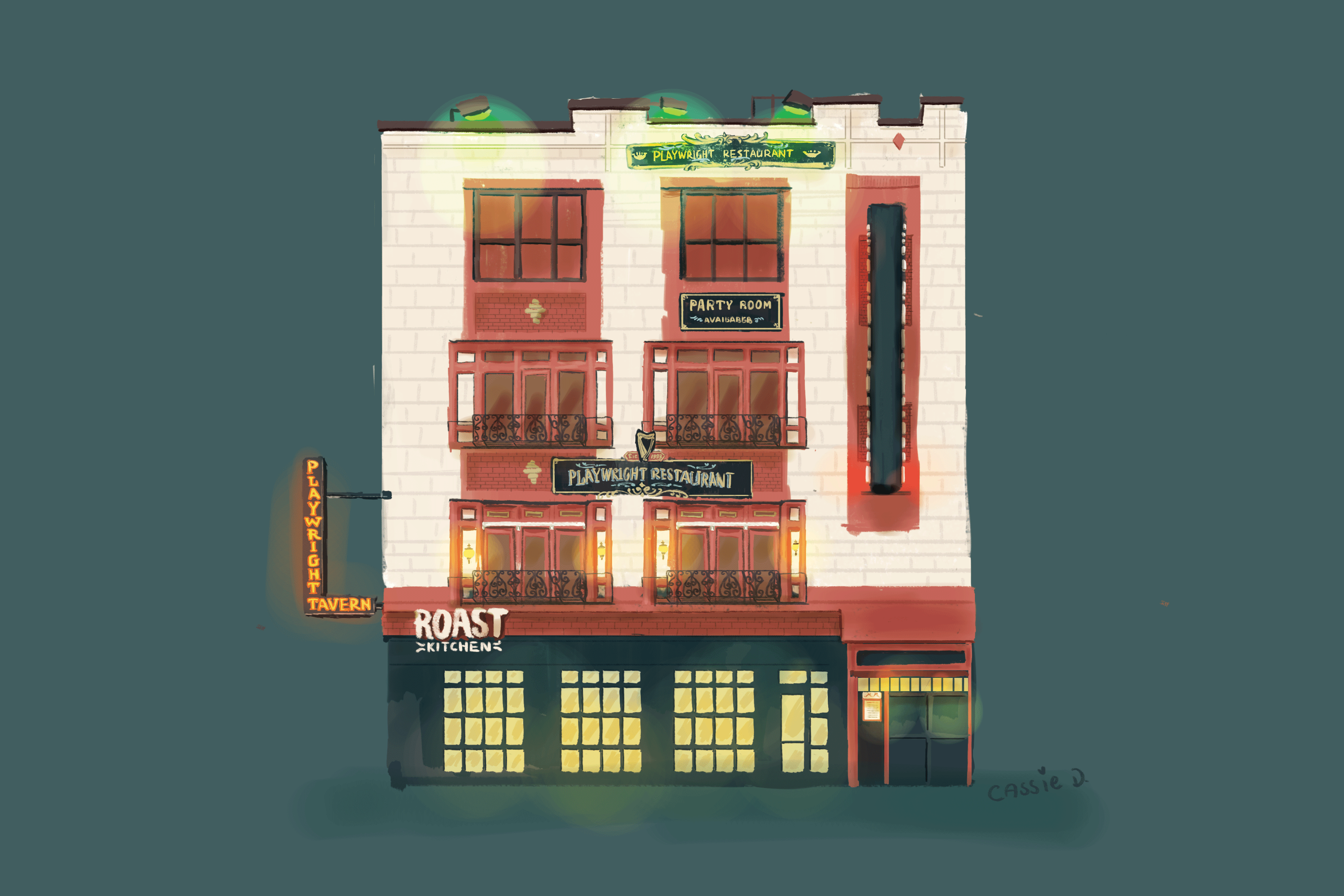 Playwright Restaurant photoshop photoshop art