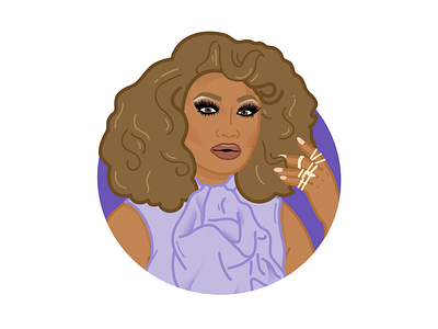 Jujubee drag queens illustrations portraits procreate rupaul