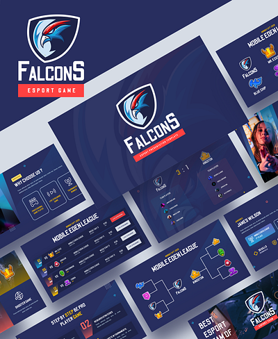 FALCONS – Esport & Gaming Powerpoint Template championship competition computer e sport electronic esports event falcons game game powerpoint gamer gaming headset internet keyboard mobile game monitor neon online pc