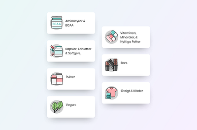 protein & Supplements Icons branding design illustration illustrator ui ux vector