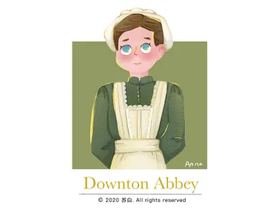 Downton Abbey branding design design draw illustration illustration art banner design ui