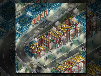 "Just Start Now" Hand Lettering digital art digital lettering hand lettering illustration illustrator art isometric isometric art isometric design isometric illustration lettering typography