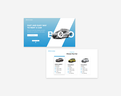 Car Rental branding website design