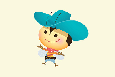 Buffalo Bee adobe illustrator cereal character design characters cute mascot nabisco vector