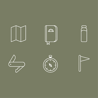 Hiking Icons branding icon set iconography icons