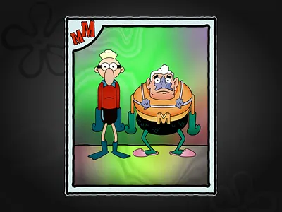 Mermaid Man & Barnacle Boy Trading Card No. 54 barnacle boy mermaid man sticker stickermule trading card