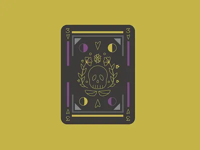Skull Card Illustration