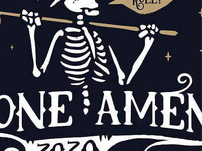 Bone-ament Golf Tourney WIP bones branding cowboy hat design dribbble follow me fun golf golf club logo project skeleton stars tournament