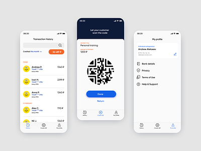 QR app app bank banking card creditcard dailyui finance mobile money qt scan