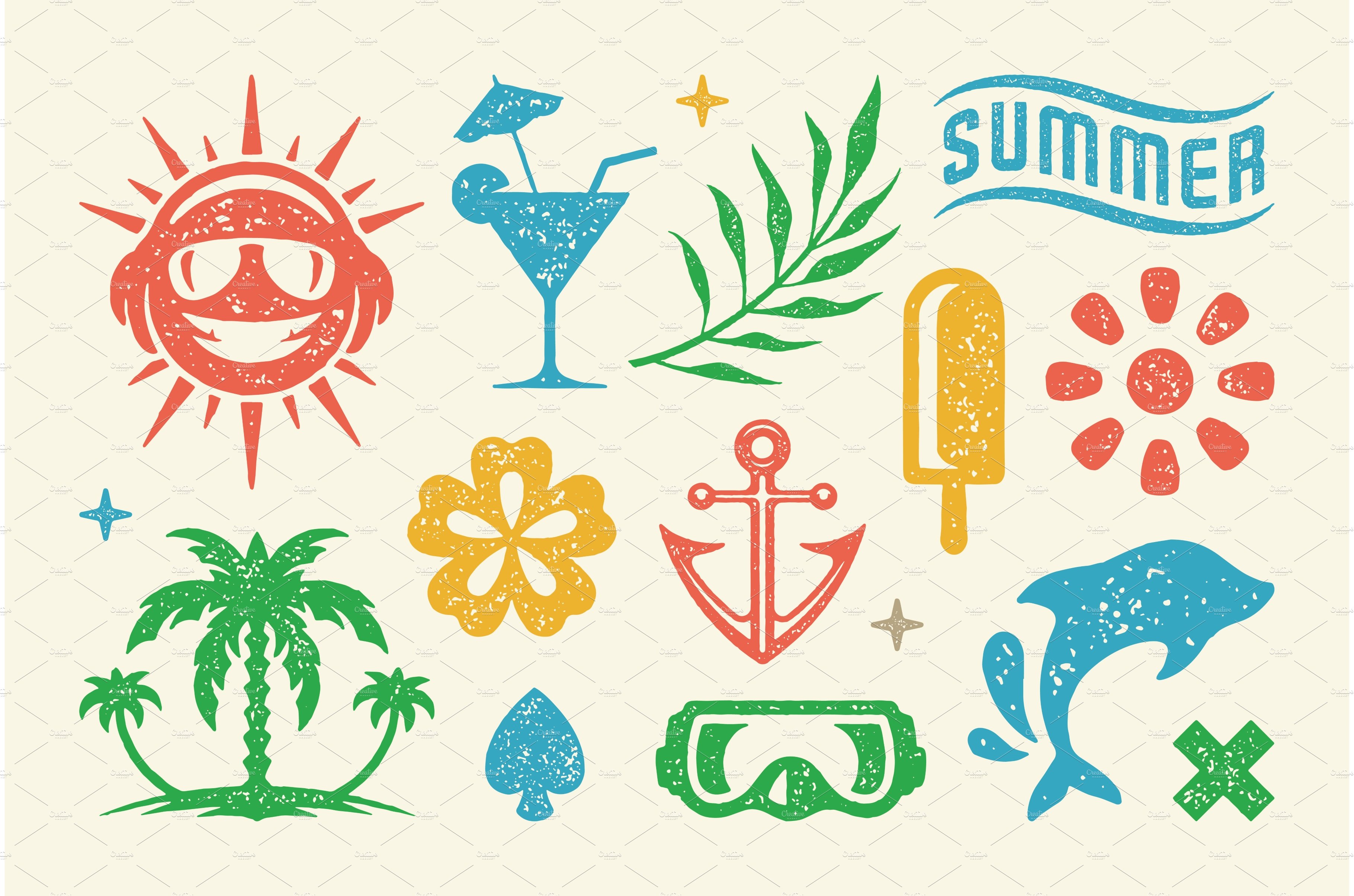 summer-symbols-and-objects-set-by-vasya-kobelev-on-dribbble