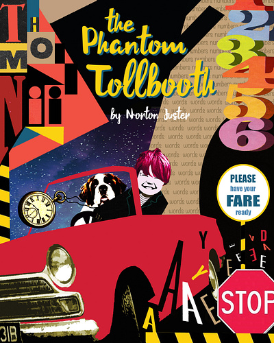 phantom tollbooth collage collageart cutandpaste design flat graphic identity illustration illustration art illustration digital logo retro typography