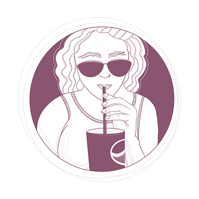 hot day drawing girl illustration illustraion pepsi portrait procreate