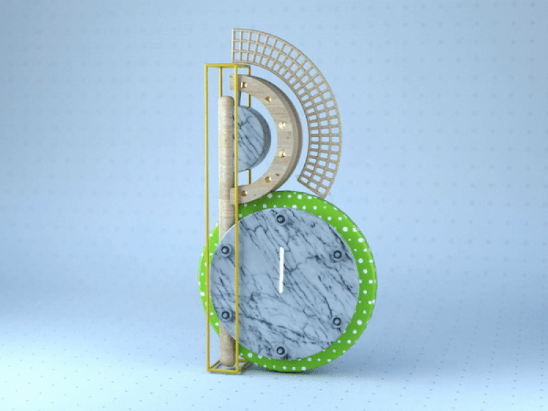 Ticking B mechanics 36 days of type 3d type app branding cinema4d design logo typography ux vector