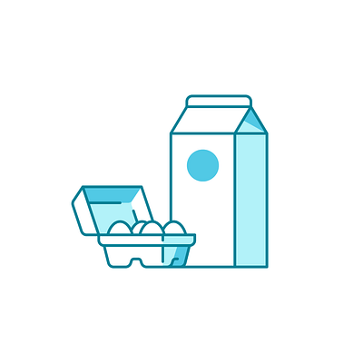 Grocery Icons 039/100 dailyicon design eggs icon illustration milk minimal shadow vector