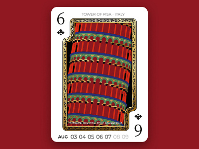 Deck of Wonder Series - #20 art design digital graphic illustration italy pisa romanesque