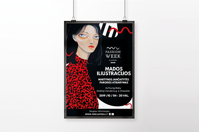 Fashion Week Klaipeda - Poster Design 9inchideas brand design brand designer brand identity branding exhibition exhibition design fashion fashion branding fashion event fashion graphics fashion week graphics minimal postcard poster poster art poster design poster designer posters