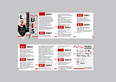 Fashion Week Klaipeda - Event Line Up 2020 trends 9inchideas brand design brand designer brand identity branding deisgn event branding event design event flyer event line up event line up design fashion fashion brand fashion event fashion week postcard poster print material program