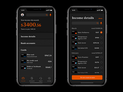 App for self-employeed concept app bhsad design iambritankastudent mad6 mad666 mobile ui ux vector