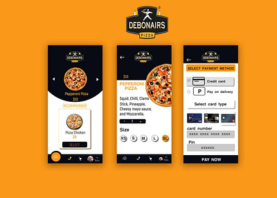 Pizza app adobe xd pizza ui ux ui design