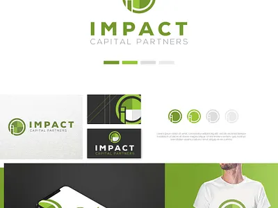 Logo for Impact capital partners 99 designs brand brand identity branding branding design business capital corporate corporate identity design green icon illustration impact logo modern properties ratio t shirt design vector