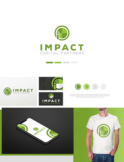 Logo for Impact capital partners 99 designs brand brand identity branding branding design business capital corporate corporate identity design green icon illustration impact logo modern properties ratio t shirt design vector