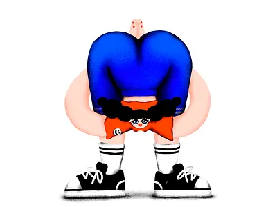 Stretchy girl no. 3 character design doodle illustration procreate sport yoga yoga pose