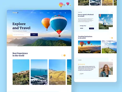 Dreamy - Travel Landing Page clean clean ui creative creative agency desert design ux egypt landing page layout design sajib sand travel template travel agency travel traveling typography ui uidesign vacation webdesign webdesigner